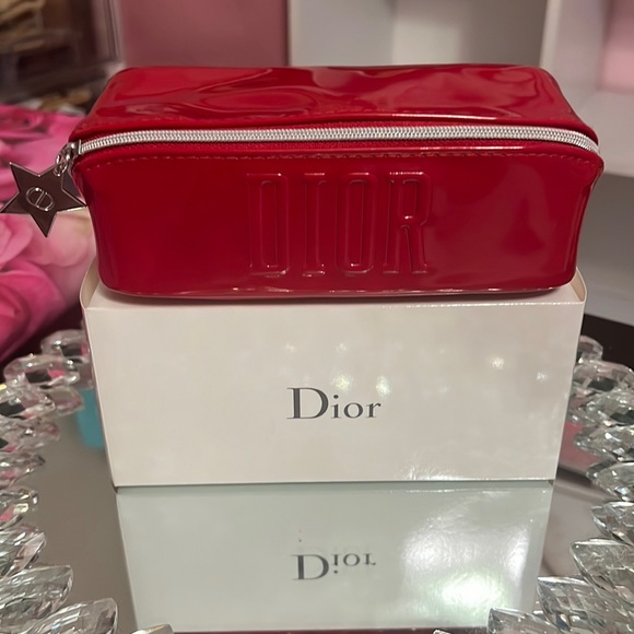 Dior Handbags - ♥️♥️♥️Red Faux Leather Dior Pouch